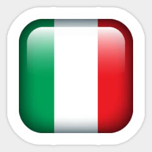 Cool Retro Italian Style Flag Emblem Sticker